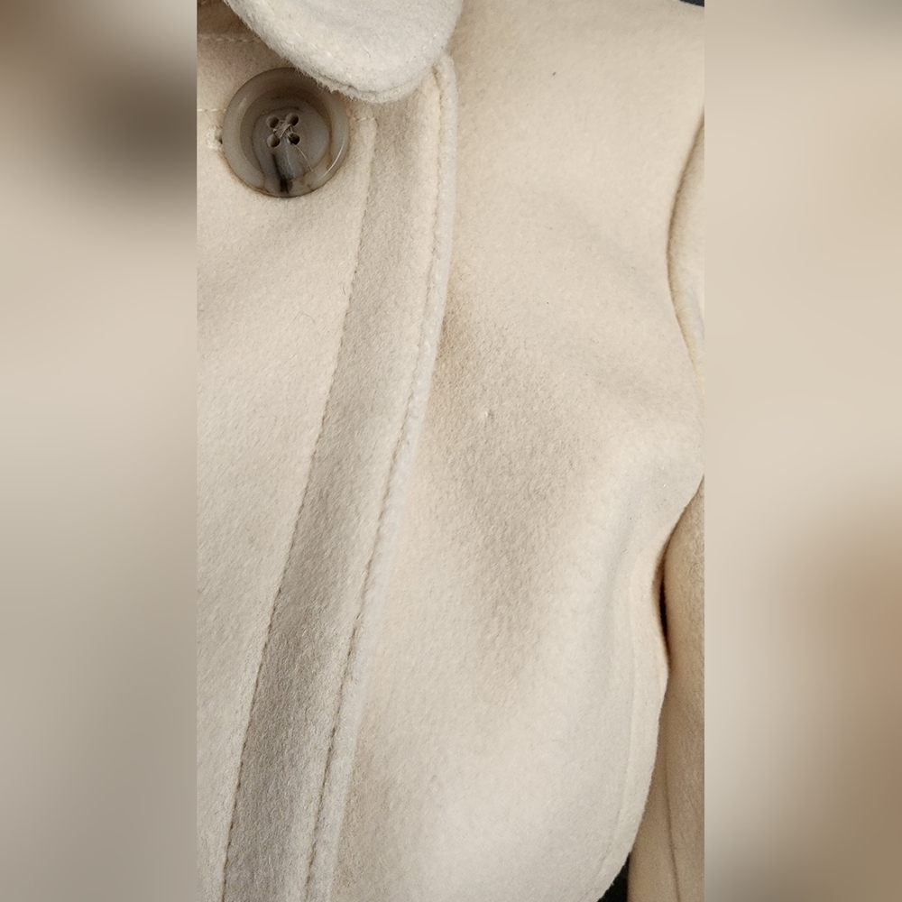 J. CREW Womens Double Breasted Peacoat wool PS in Cream - Picture 8 of 10